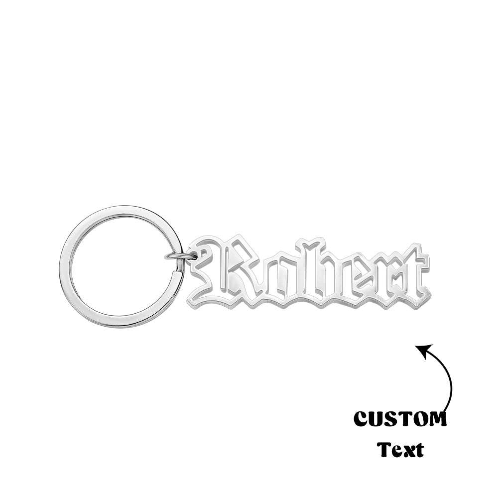 Personalised Name Keychain Custom Letters Stainless Steel Keychain Unique Gifts for Him - soufeeluk