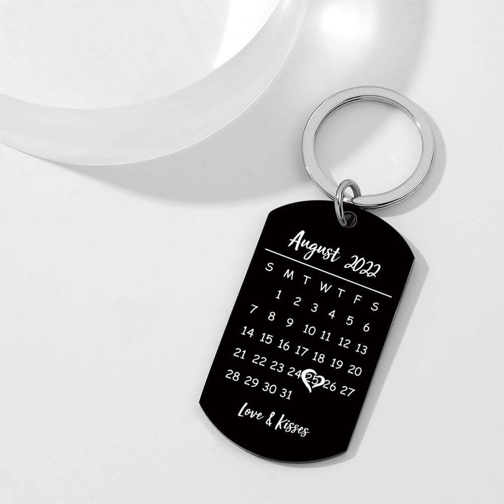 Custom Keychain Photo Calendar Keychain Tag Keychain Gift For Newly Married Couples - soufeeluk