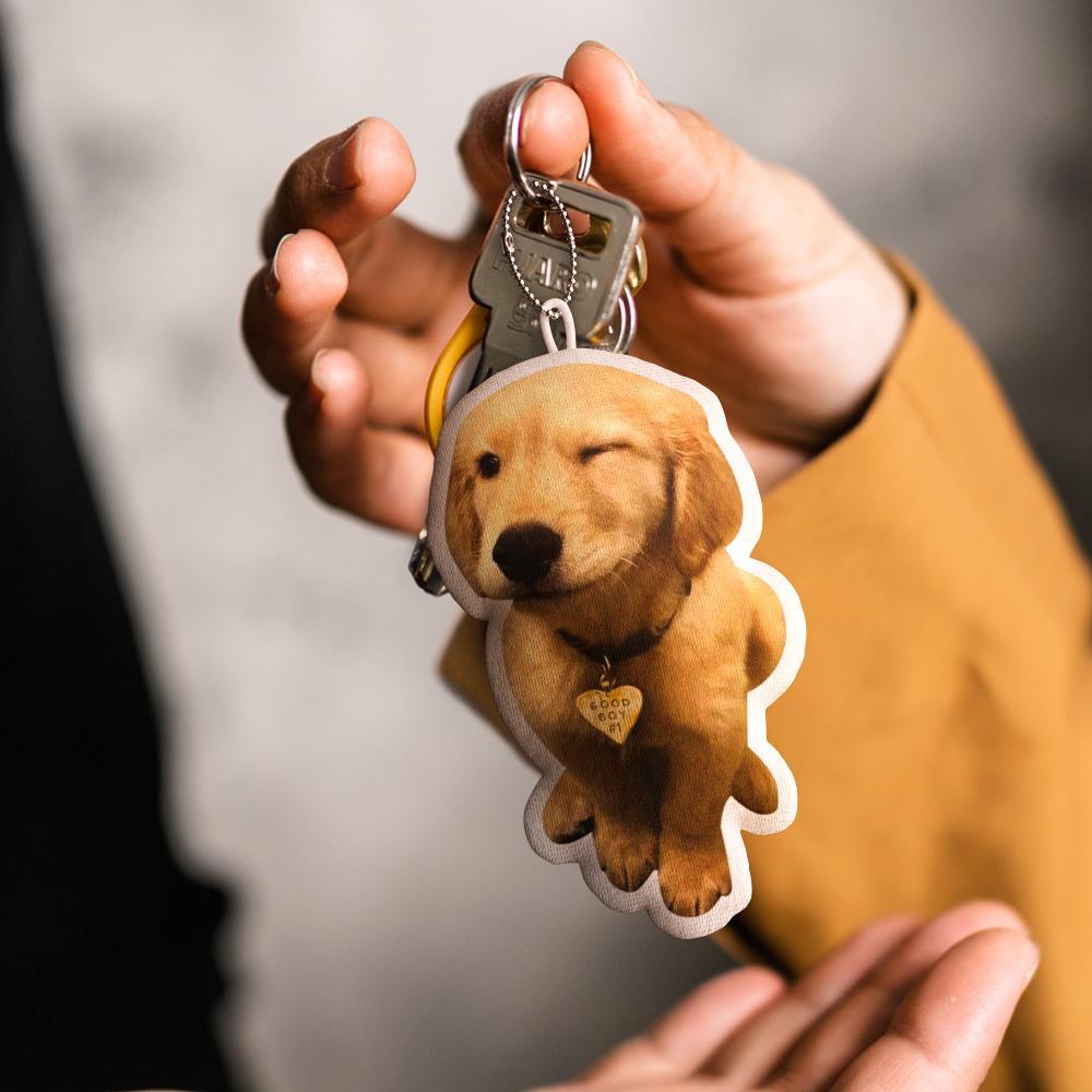 Custom MINIME Pet Pillow Keychain Name and Photo Keychains Gifts For Pet Lovers - soufeeluk