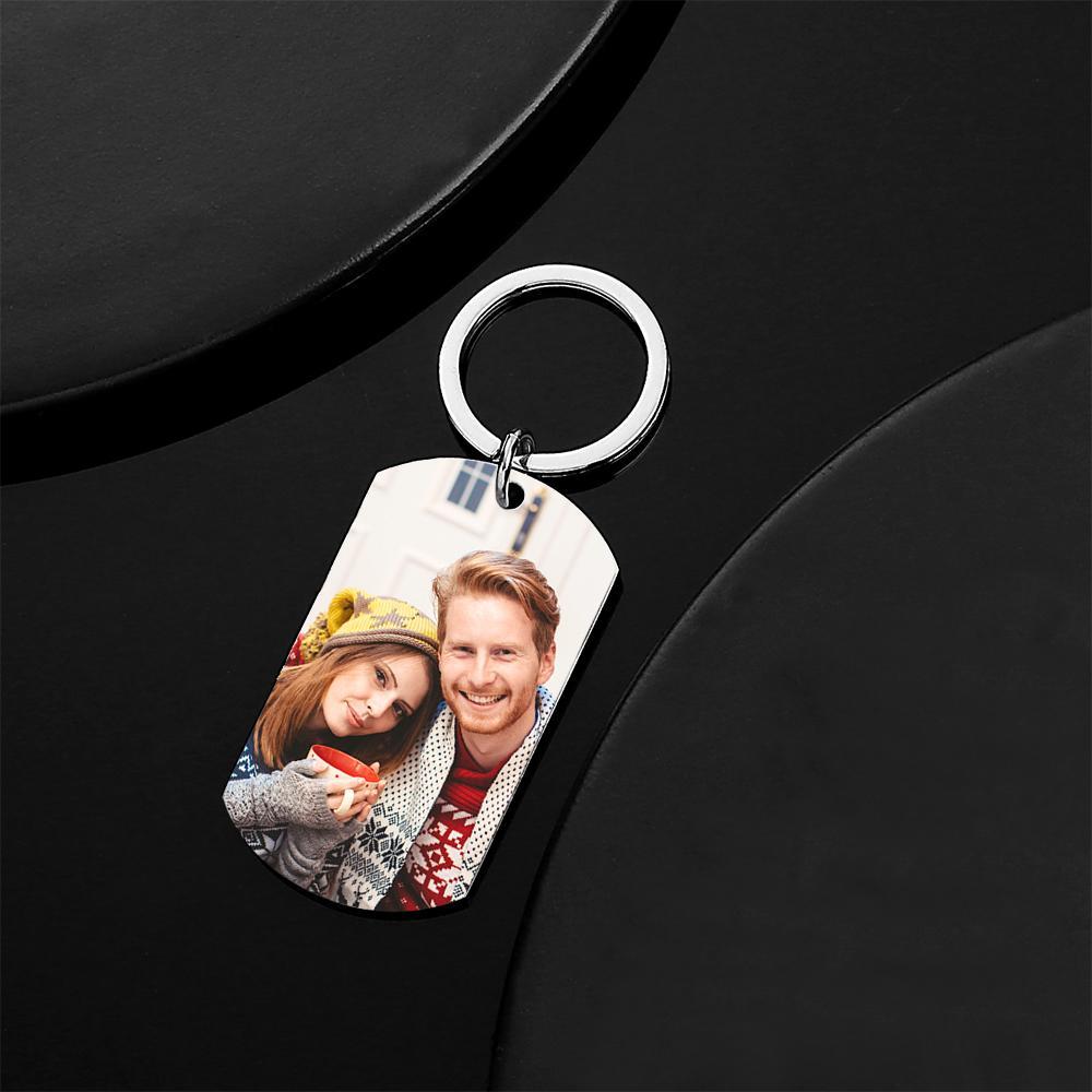 Custom Calendar Engraved Tag Key Chain Anniversary Gift For Lovers On Christmas - soufeeluk
