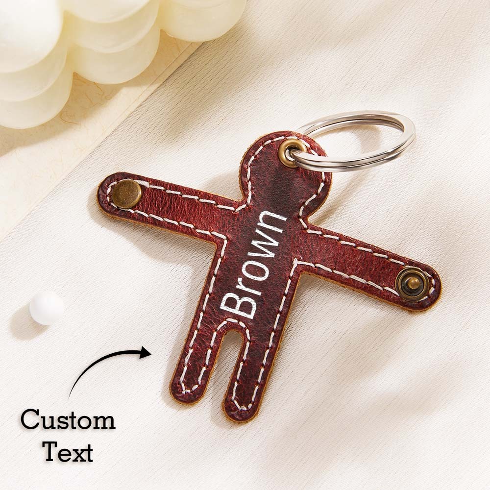 Custom Engraved Keychains Creative Human Shape Funny Gifts - soufeeluk