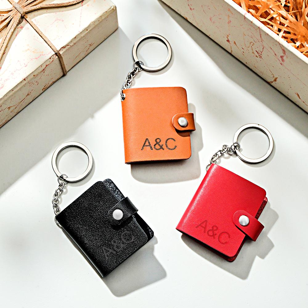 Custom Photo Engraved Keychains Creative Album Anniversary Gifts For Couples - soufeeluk