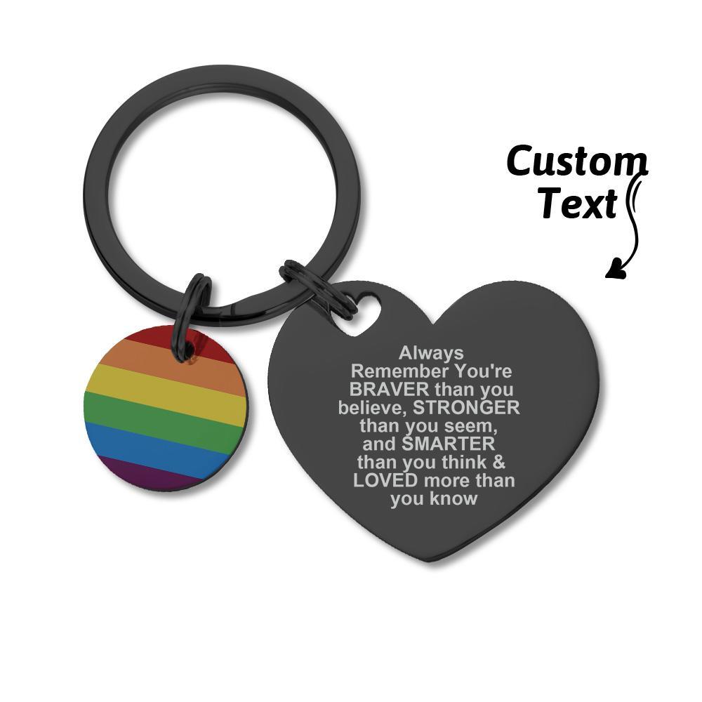 Custom LGBT Rainbow Gay & Lesbian Pride Keychain Pansexual Gifts - soufeeluk