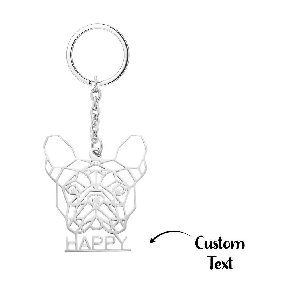 Custom Engraved Dog Keychain Can Custom The Name Of The Keychain To Give Him A Gift