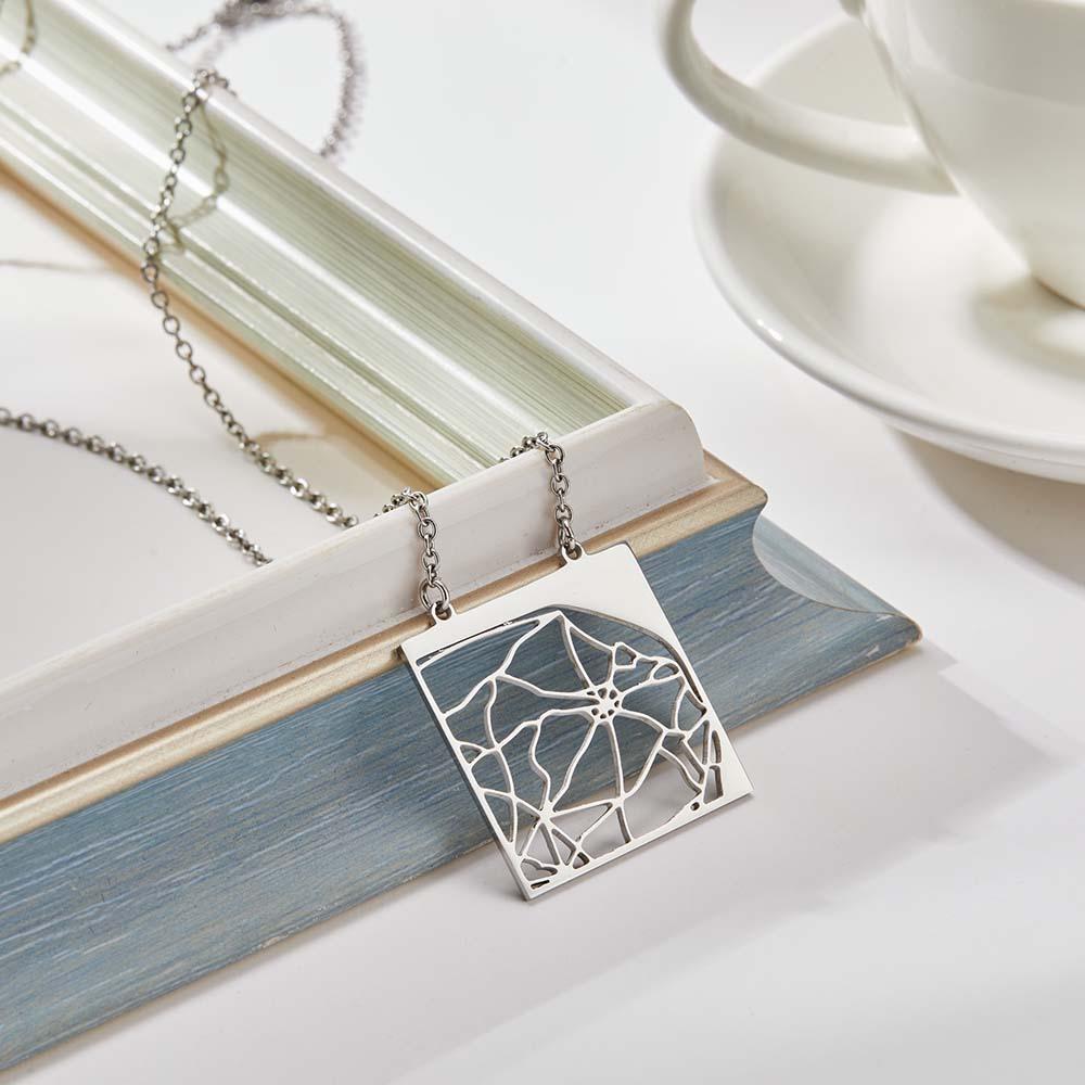 Custom Map Necklace Create Exclusive Map Unique Gifts - soufeeluk