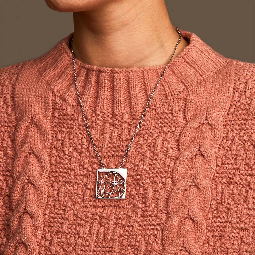 Custom Map Necklace Create Exclusive Map Unique Gifts - soufeeluk