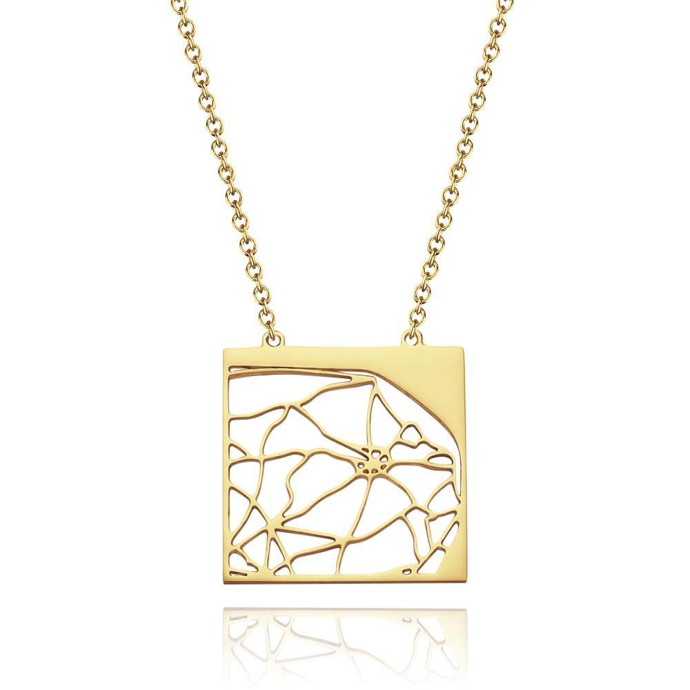 Custom Map Necklace Create Exclusive Map Unique Gifts - soufeeluk