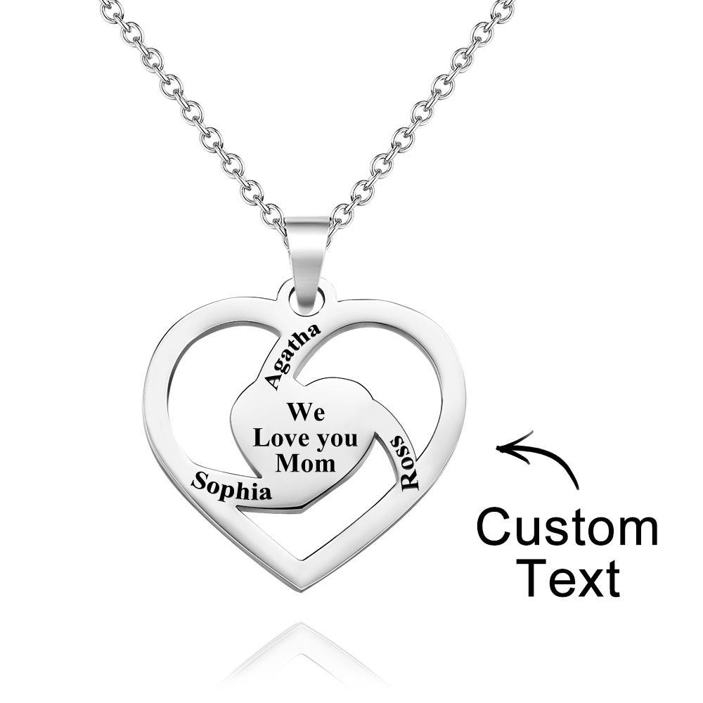 Personalised Family Name Necklace Fashion Engraved Jewellery Gifts For Her - soufeeluk