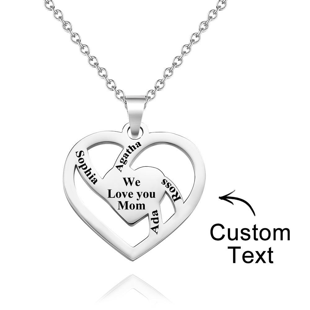 Personalised Family Name Necklace Fashion Engraved Jewellery Gifts For Her - soufeeluk