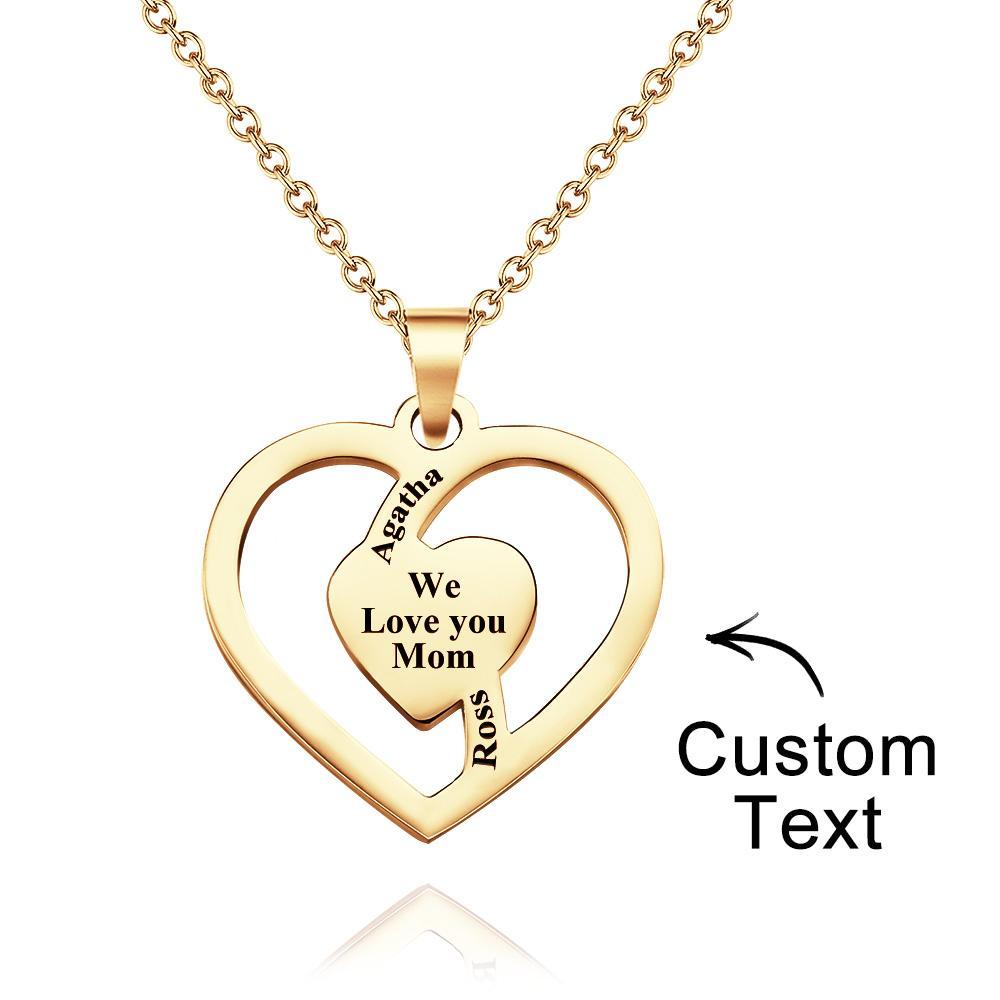 Personalised Family Name Necklace Fashion Engraved Jewellery Gifts For Her - soufeeluk