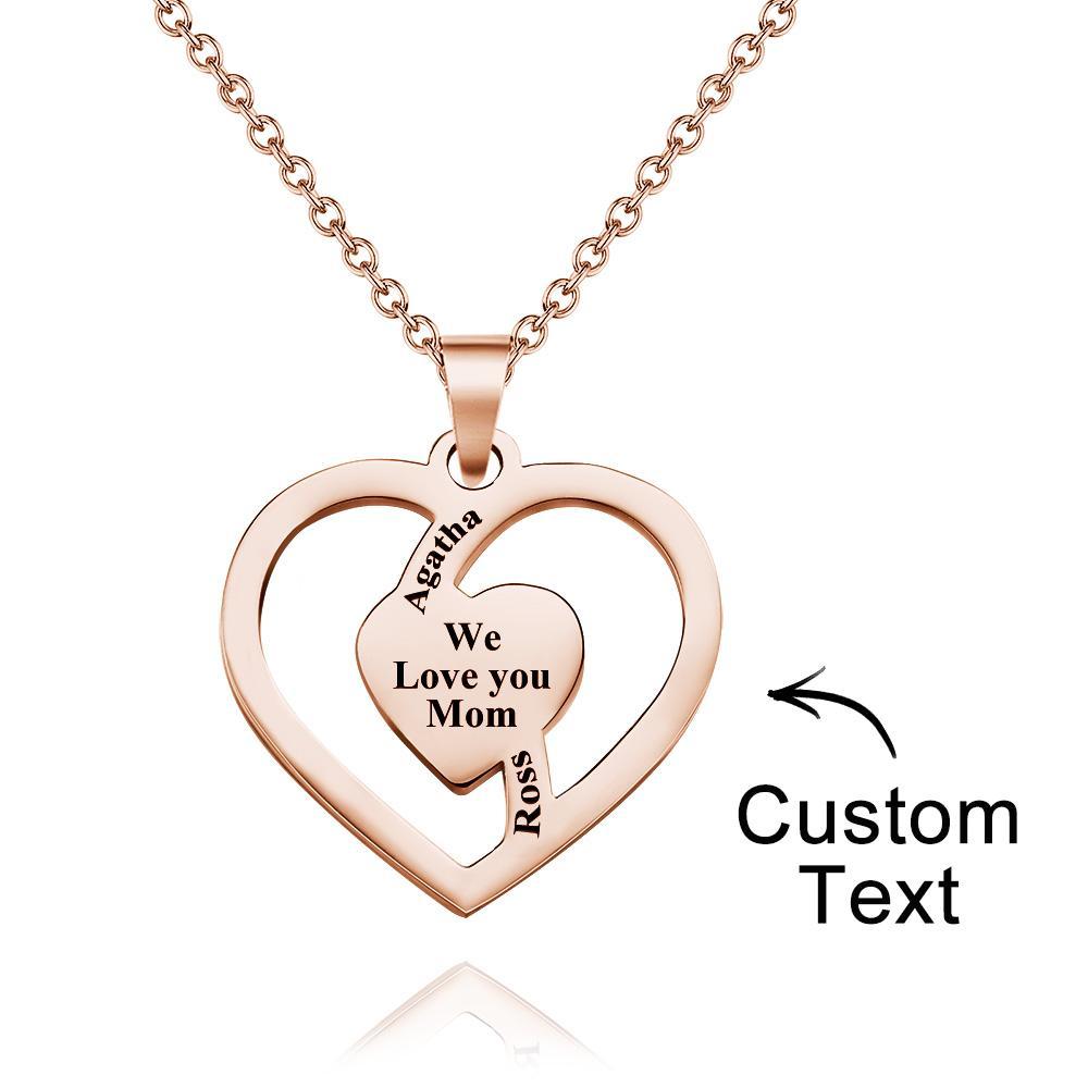 Personalised Family Name Necklace Fashion Engraved Jewellery Gifts For Her - soufeeluk