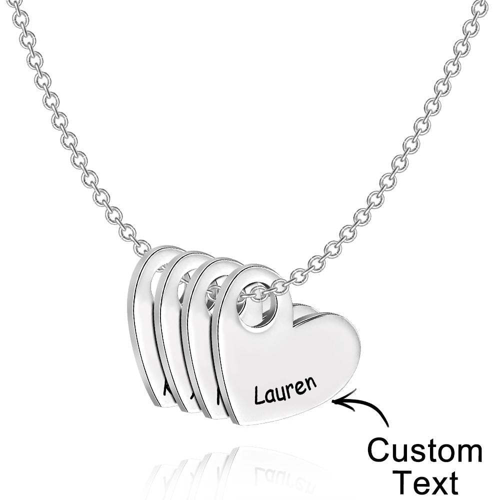 Engraved Love Letter Necklace Fashionable Heart Shaped Necklace For Her - soufeeluk