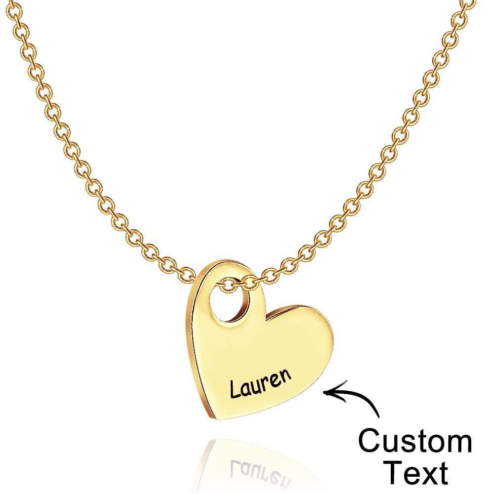 Engraved Love Letter Necklace Fashionable Heart Shaped Necklace For Her - soufeeluk