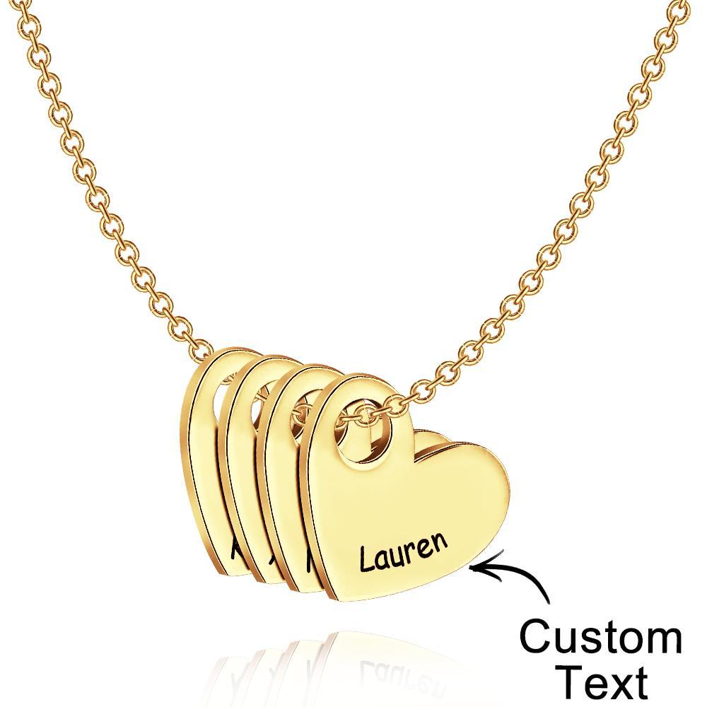 Engraved Love Letter Necklace Fashionable Heart Shaped Necklace For Her - soufeeluk