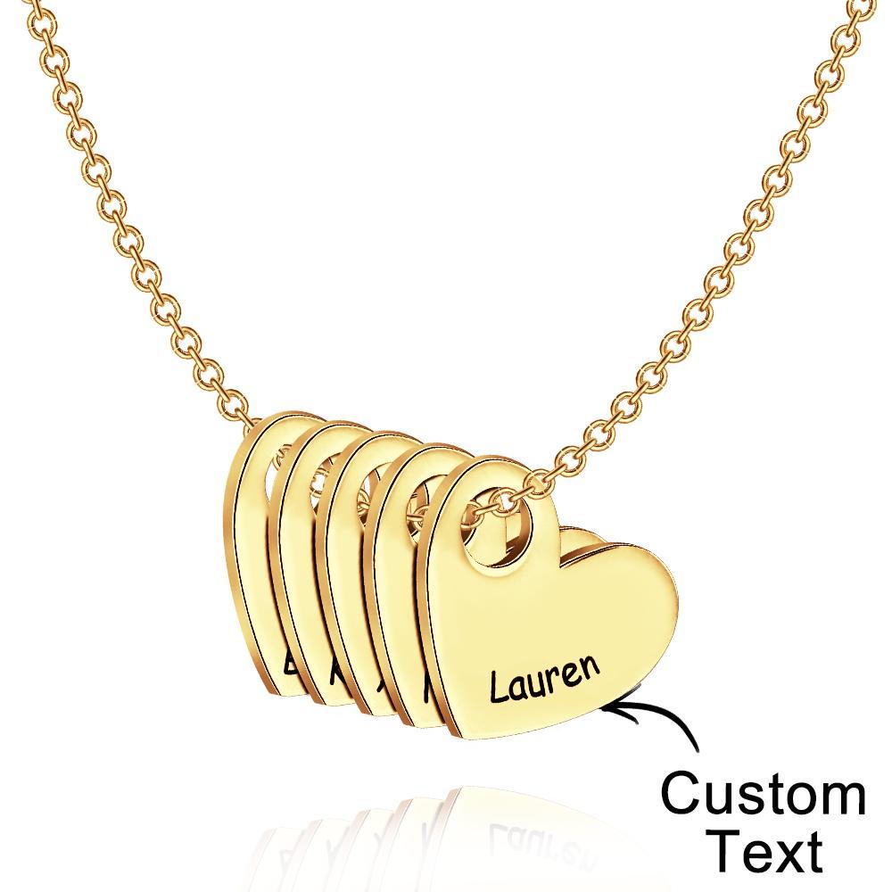 Engraved Love Letter Necklace Fashionable Heart Shaped Necklace For Her - soufeeluk