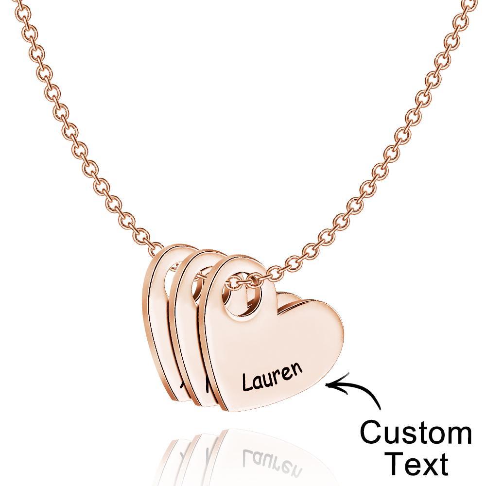 Engraved Love Letter Necklace Fashionable Heart Shaped Necklace For Her - soufeeluk