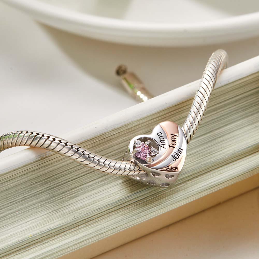 Custom Engraved Charm Exquisite Love Diamond Unique Gifts - soufeeluk