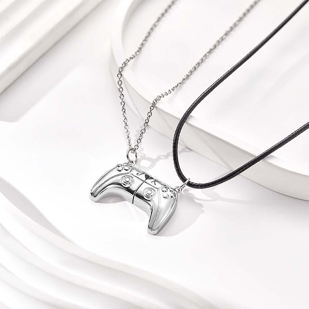 Custom Engraved Necklace Gamepad Creative for Game Couple - soufeeluk