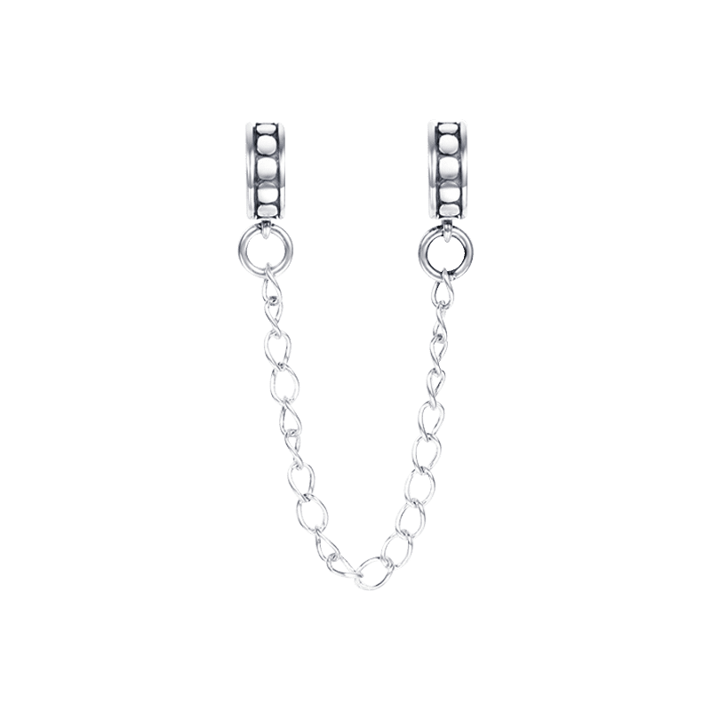 Conterminal Points Charm Safety Chain Silver - soufeelus