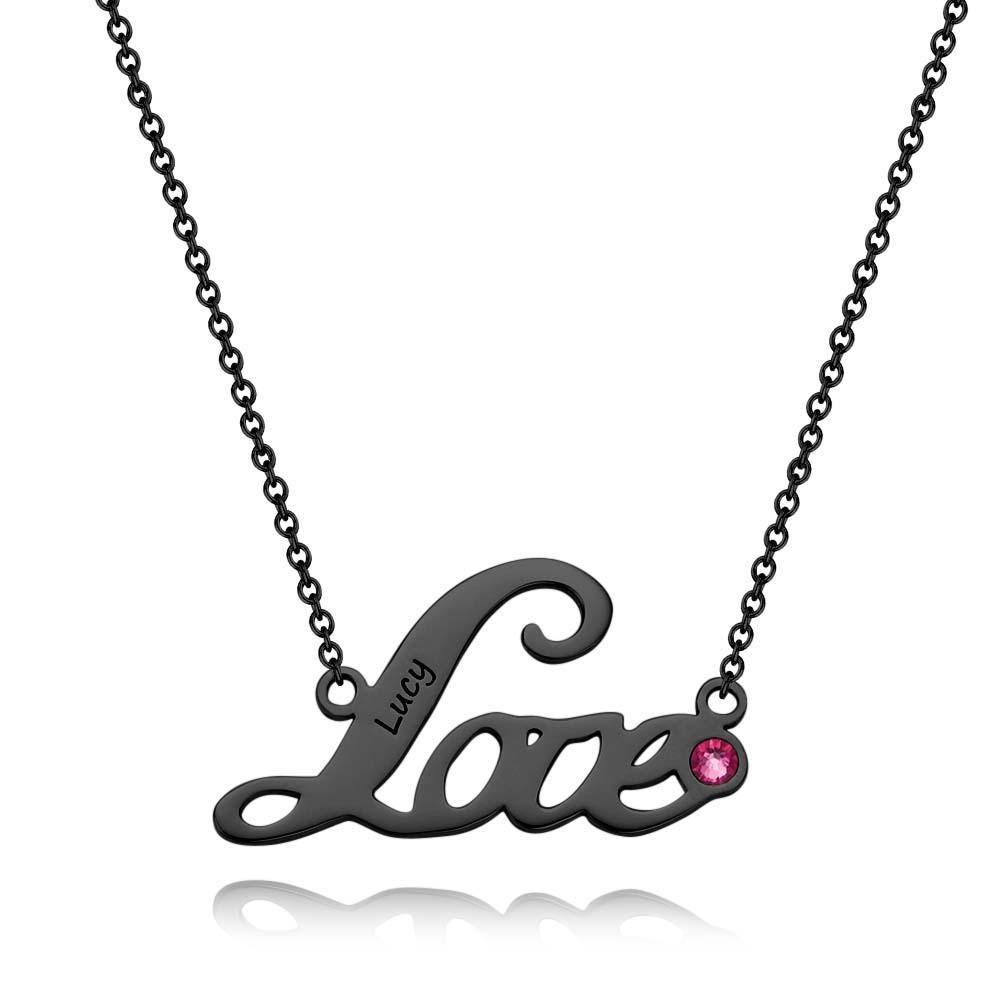 "We Are Always Together" Personalised Heart Necklace with Birthstone - soufeeluk