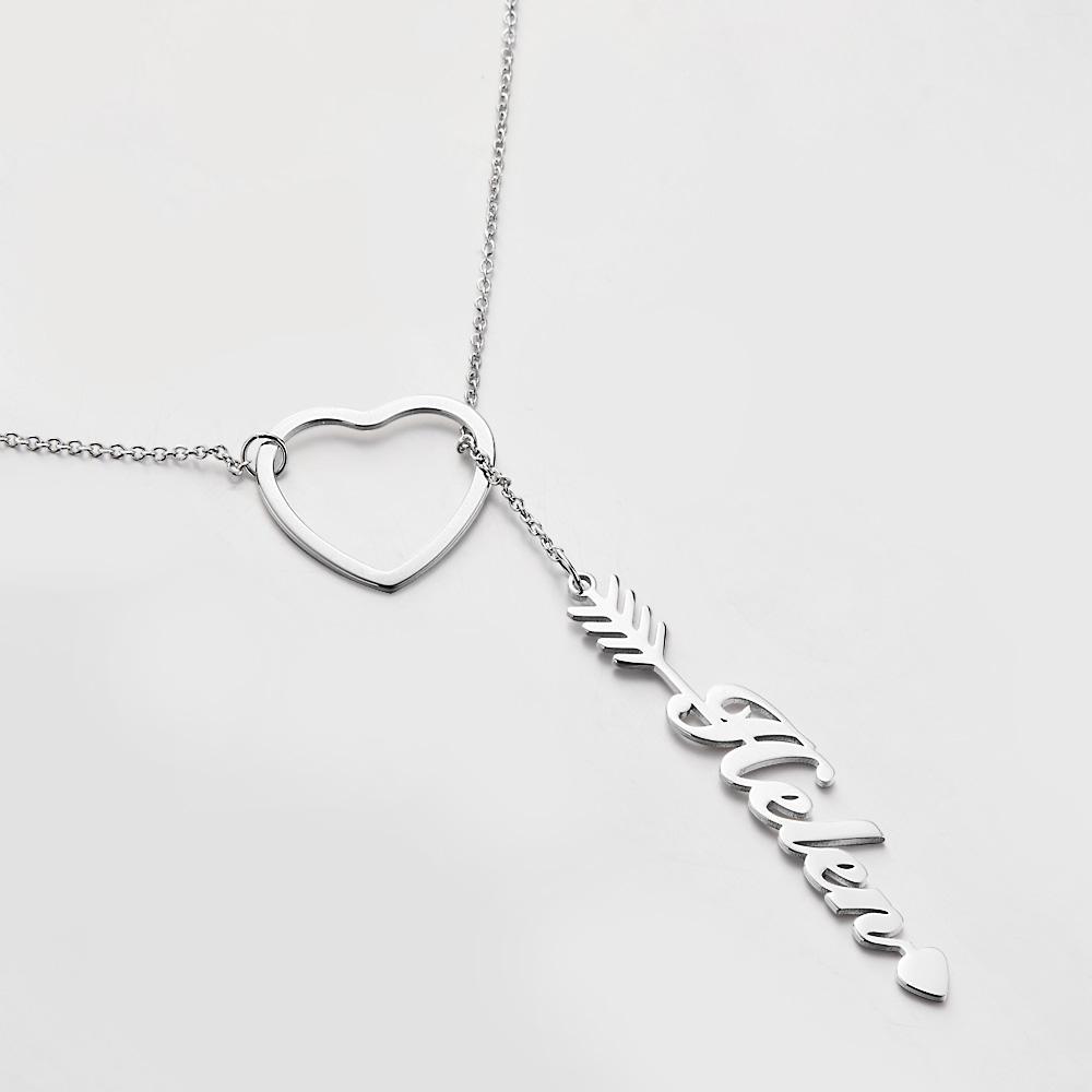 "Out Of Love" Personalised Name Necklace With Heart Perfect Gift for Birthdays Weddings - soufeeluk
