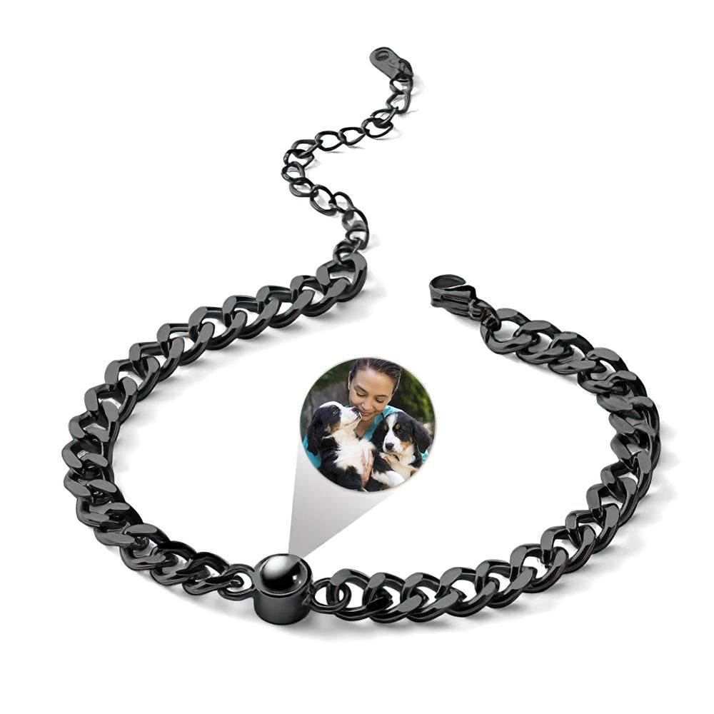 Custom Photo Puppy Projection Bracelet Dog Bracelet Pet Memorial Gifts for Pet Lovers - soufeeluk