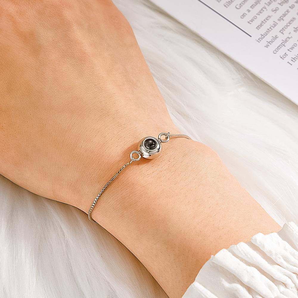 Photo Projection Bracelet Personalized Adjustable  Bracelet Sweet Cool Christmas Gift for Her - soufeeluk