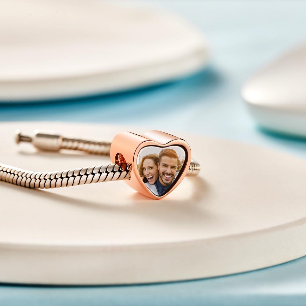 Custom Photo Charm Heartbeat Symbol Romantic Commemorative Gifts - soufeeluk