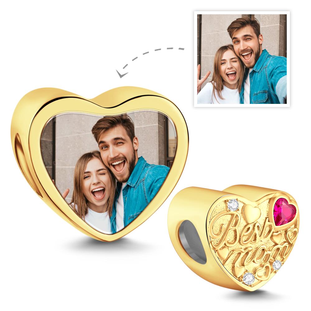 Custom Photo Charm Heart-shaped Exquisite Gifts for Mom - soufeeluk