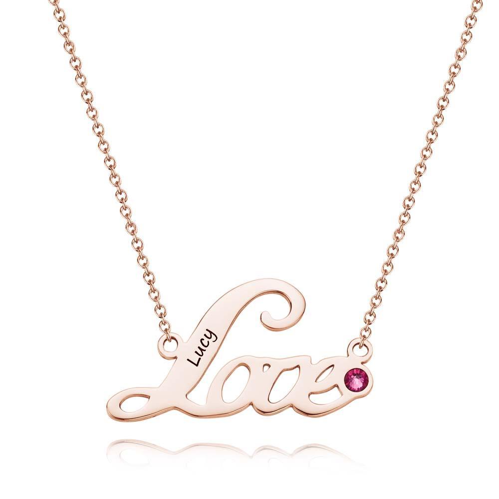 "We Are Always Together" Personalised Heart Necklace with Birthstone - soufeeluk