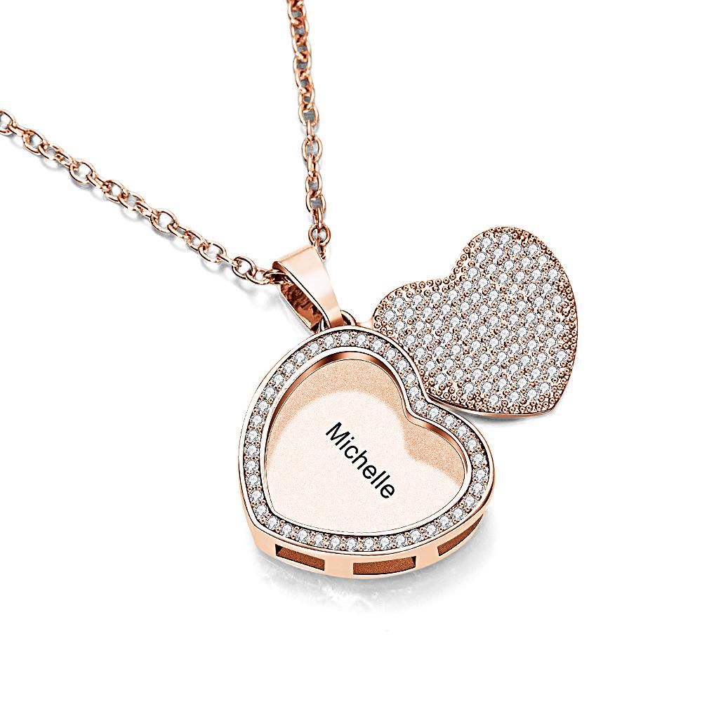 Sliding Custom Text Diamond Necklace Personalised Fashion Women Jewellery - soufeeluk