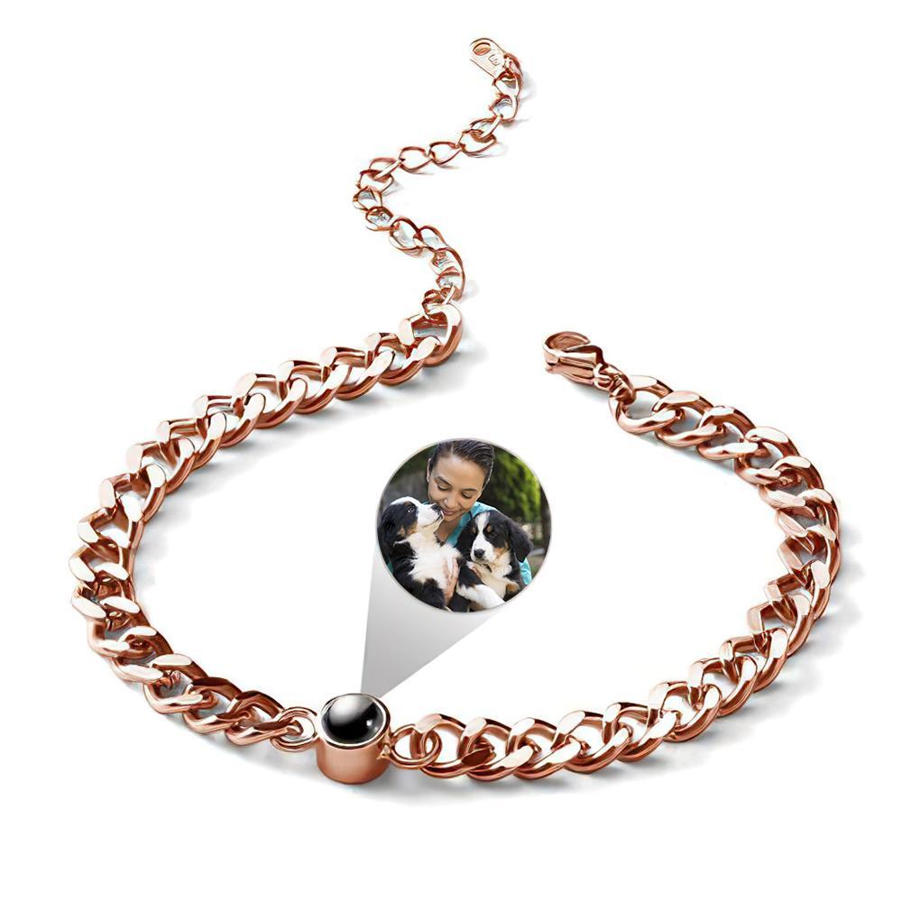 Custom Photo Puppy Projection Bracelet Dog Bracelet Pet Memorial Gifts for Pet Lovers - soufeeluk