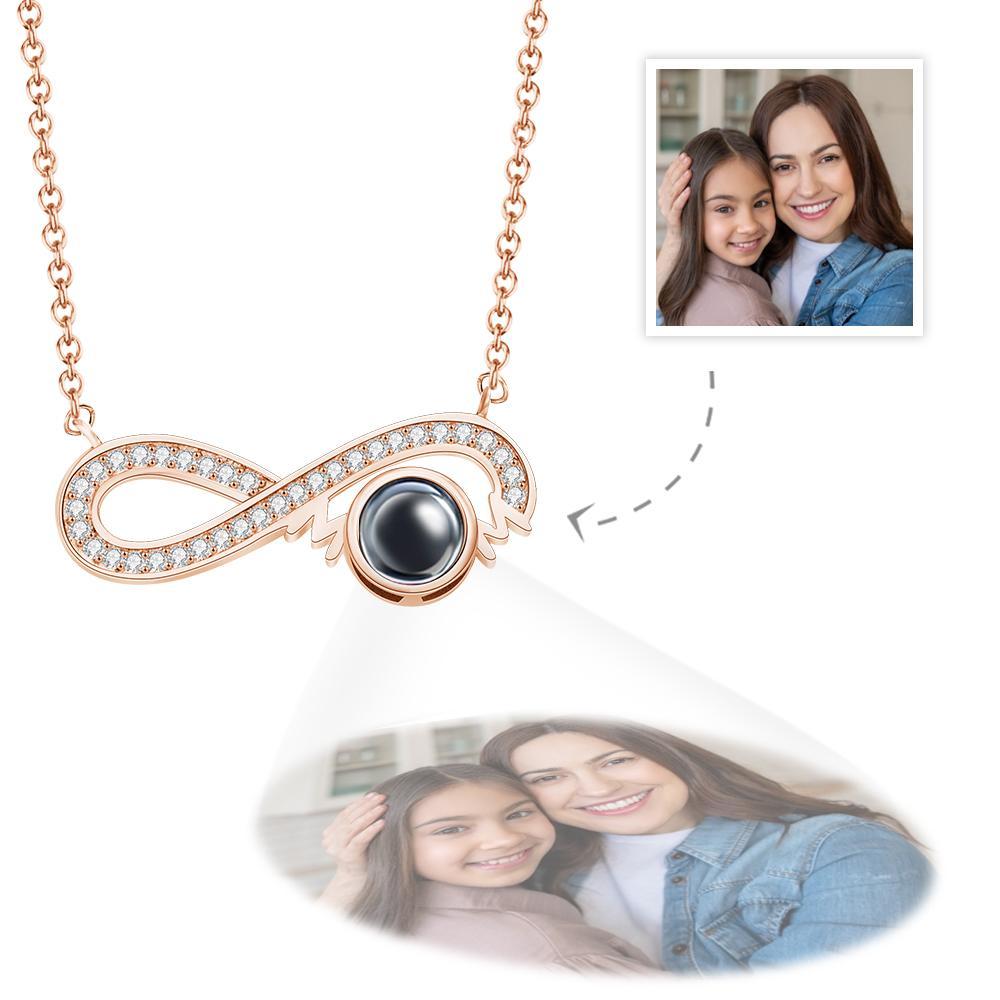 Custom Projection Necklace Infinity Symbol Creative Simplicity Gifts - soufeeluk