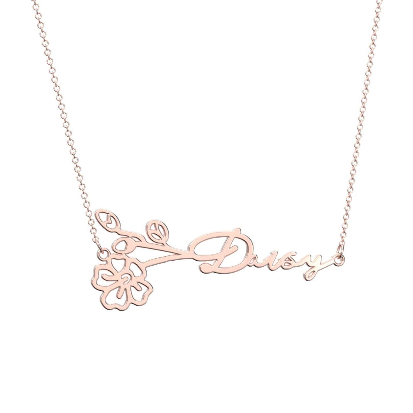 Custom Birthflower Name Necklace, The Best Gift For You - soufeeluk