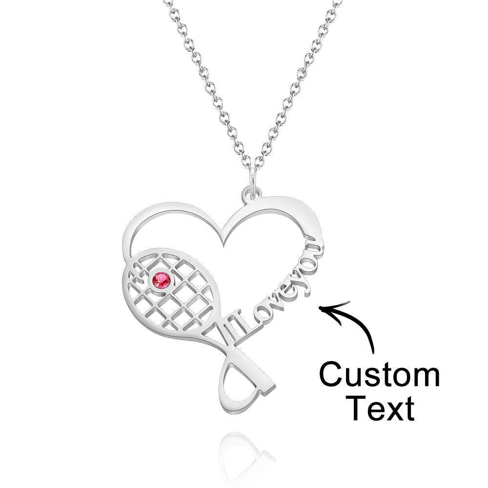 Custom Birthstone Engraved Necklace Tennis Creative Name Gifts - soufeeluk