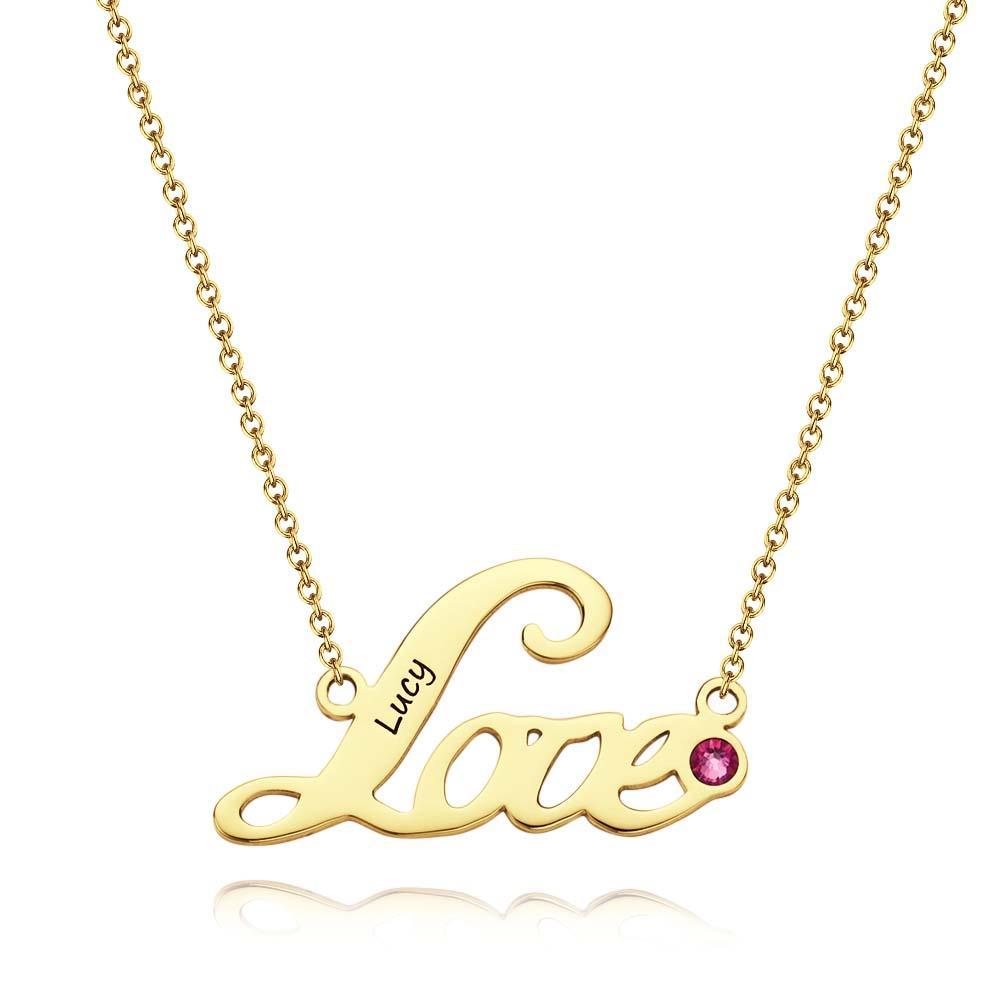 "We Are Always Together" Personalised Heart Necklace with Birthstone - soufeeluk