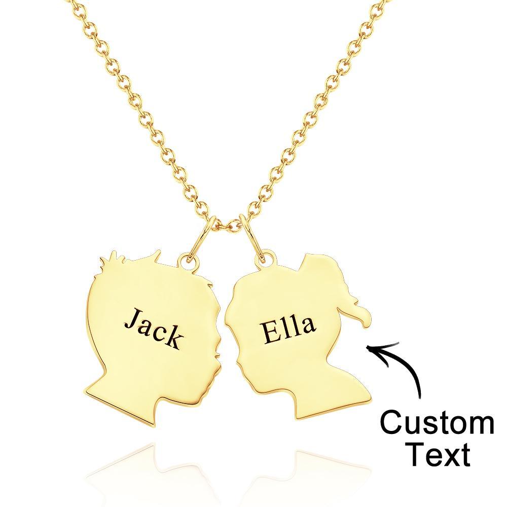 Custom Engraved Necklace Silhouette Unique Gifts - soufeeluk