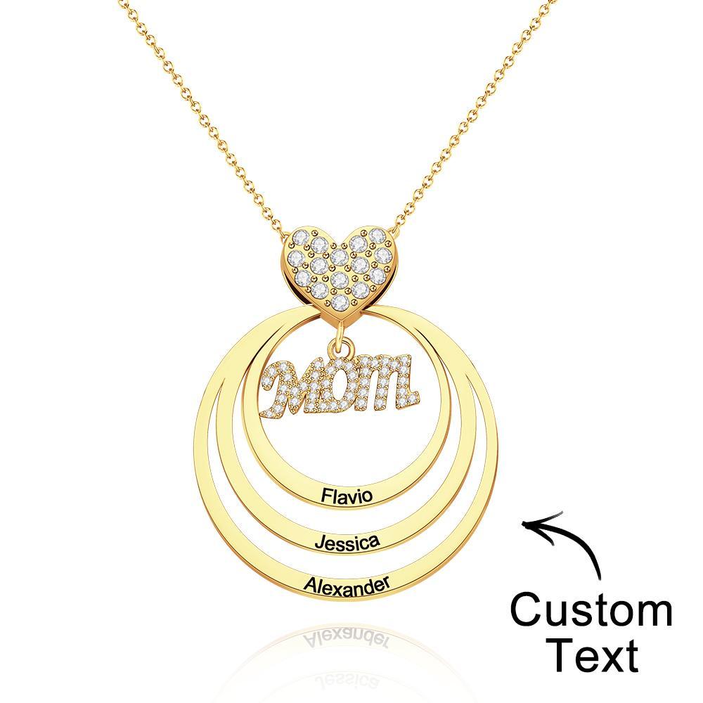 Custom Engraved Necklace Simple Circularity Family Gifts - soufeeluk