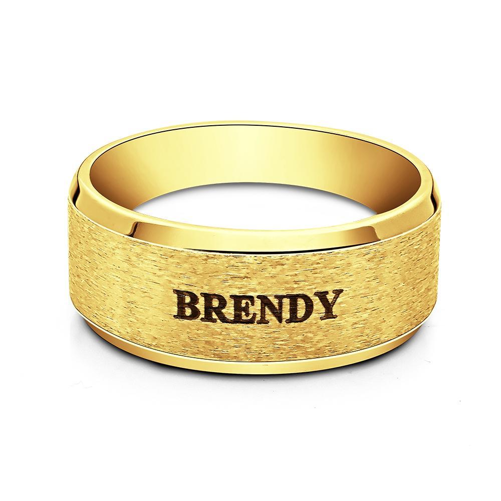 Personalised Name Ring Custom Engagement Ring Men's Personalised Ring - soufeeluk