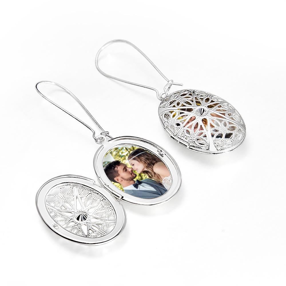 Custom Locket Photo Earrings Personalised Pet Earrings Custom Christmas Gift with Your Memories - soufeeluk