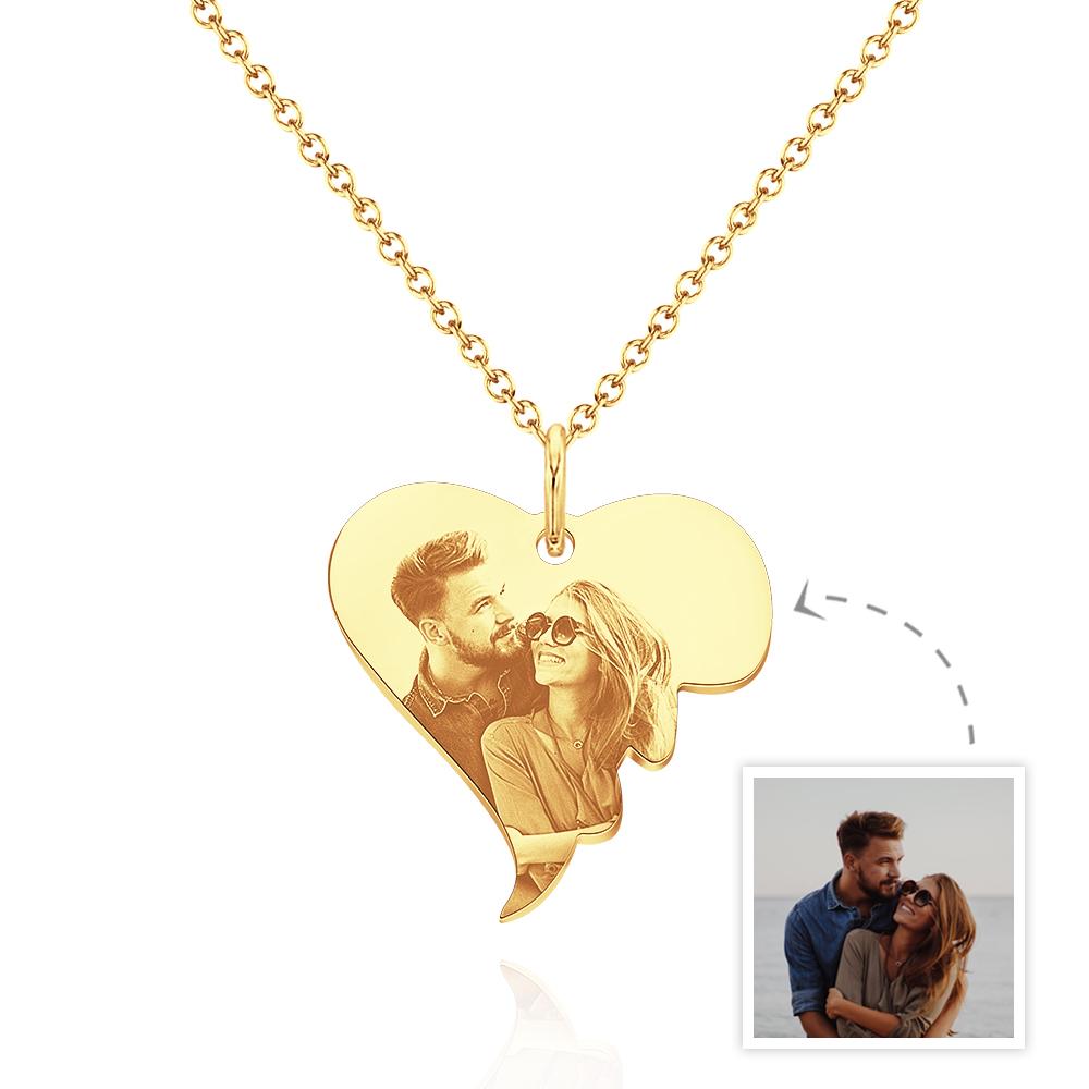 Custom Photo Necklace Love Pendant Necklace Gift for Women - soufeeluk