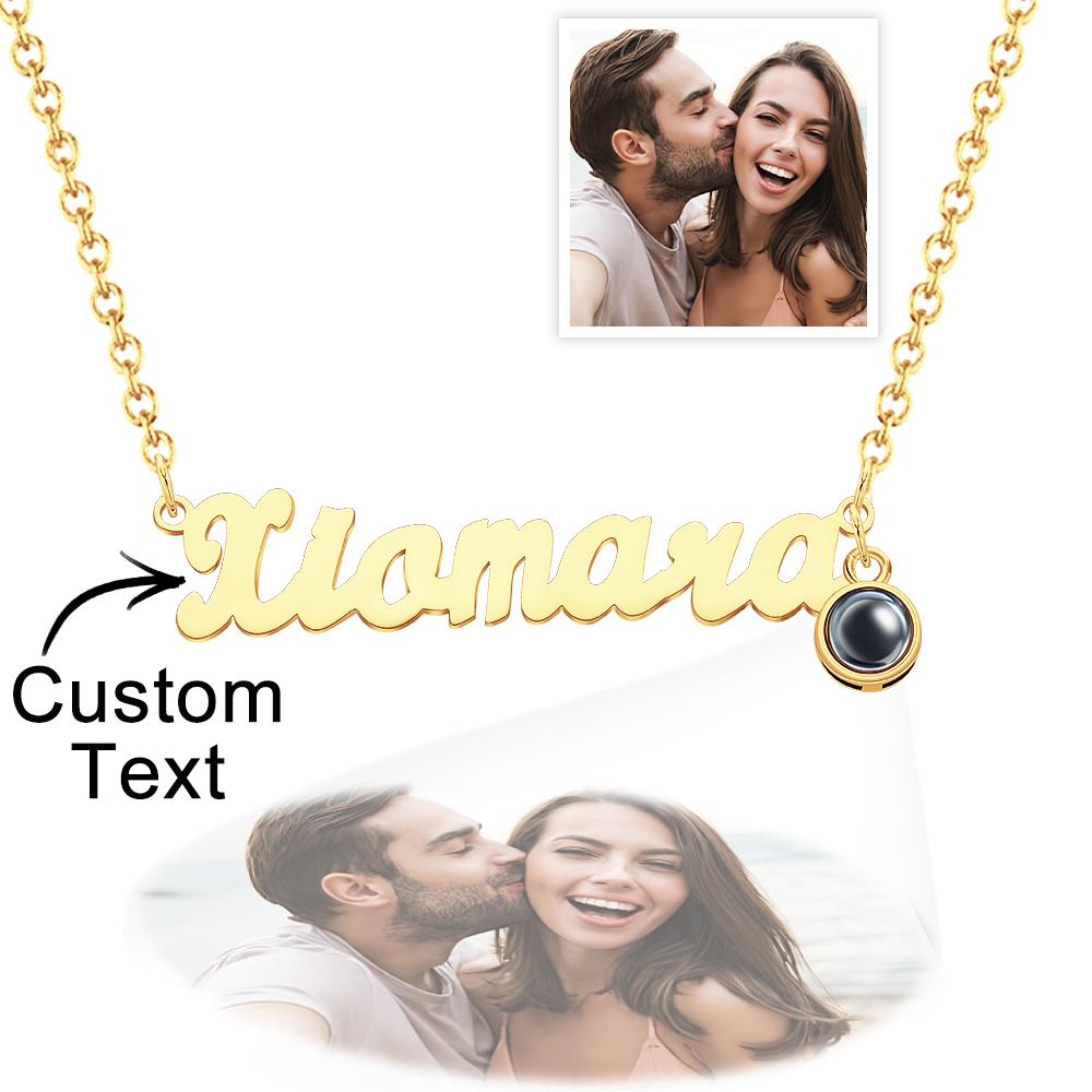 Custom Photo Projection Necklace Personalised Name Necklace Creative Gift for Women - soufeeluk