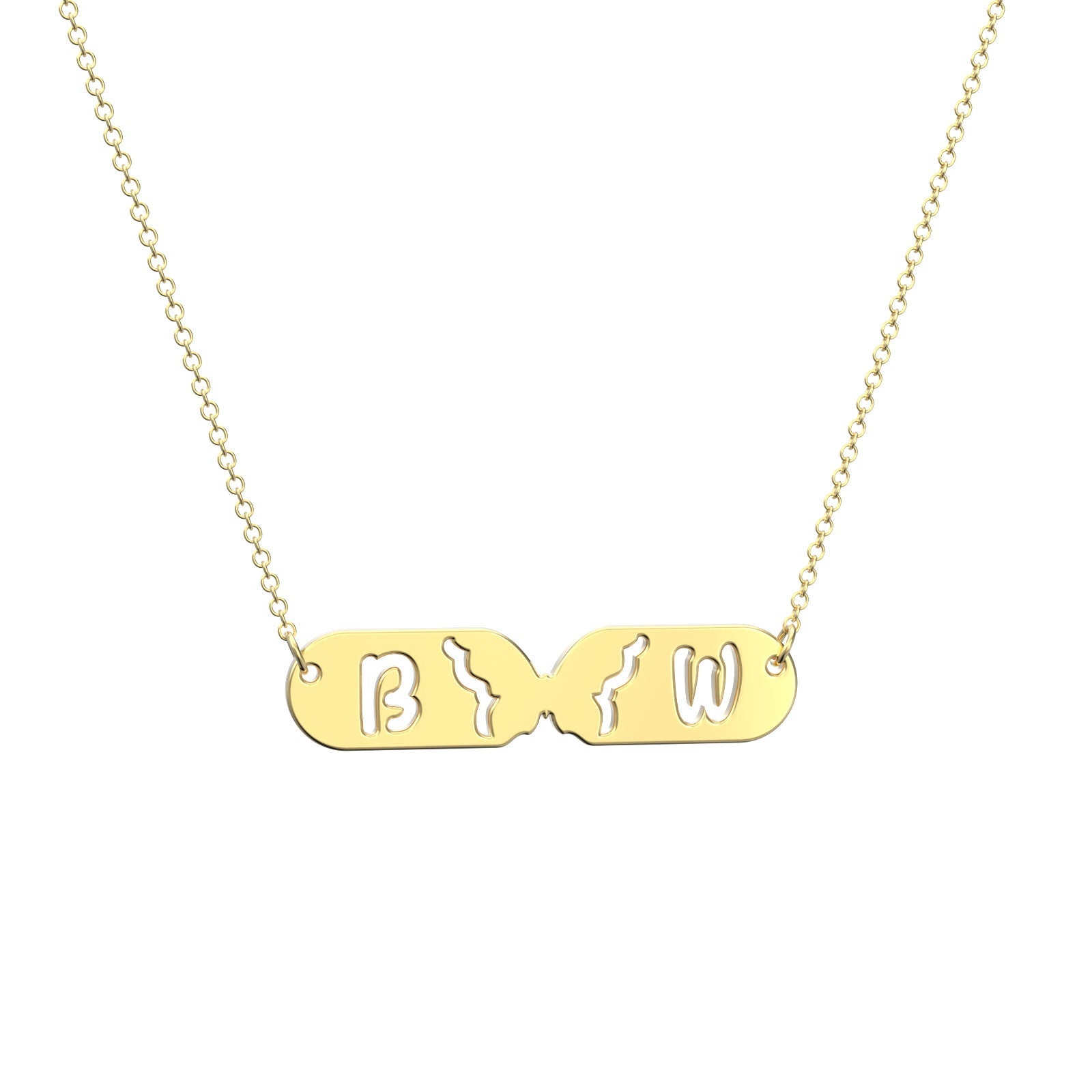 Custom Butterfly Name Necklace Gift, I Feel Butterflies in My Stomach When I With You - soufeeluk