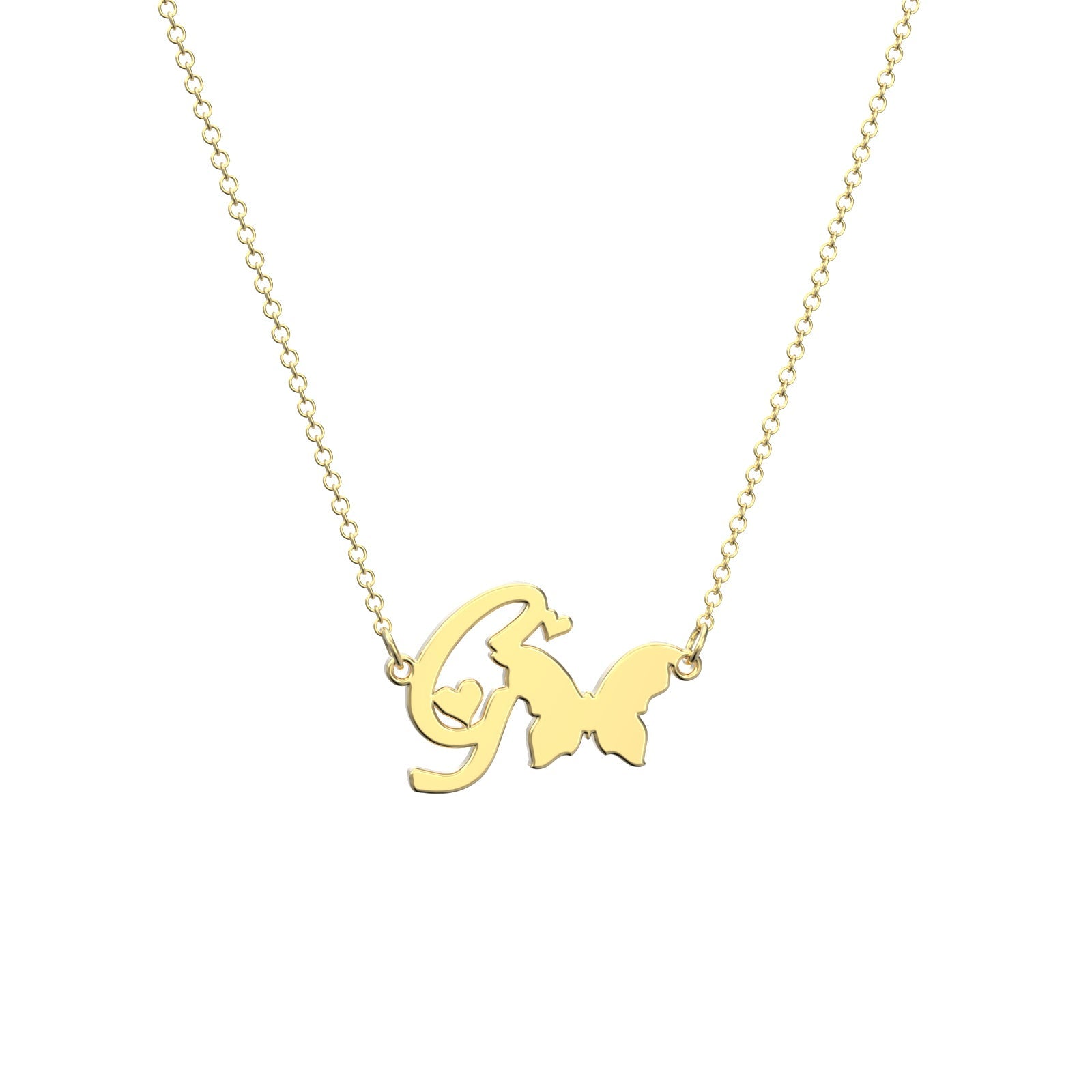 Custom Necklace Female Necklace Gift, Personalised Necklace With A Butterfly - soufeeluk
