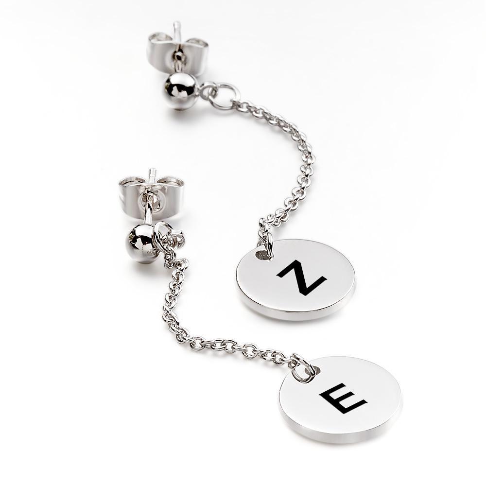 All of You Personalised Dangling Earrings with Initial Sweet and always Beautiful Gift - soufeeluk