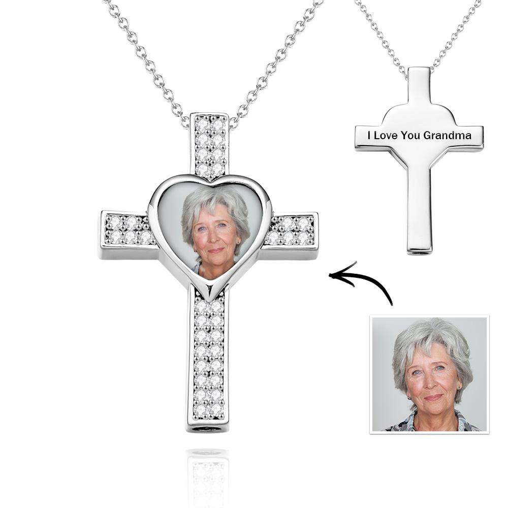 Personalised Hip Pop Necklace for Ashes of loved one with Memorial Photo and Text - soufeeluk