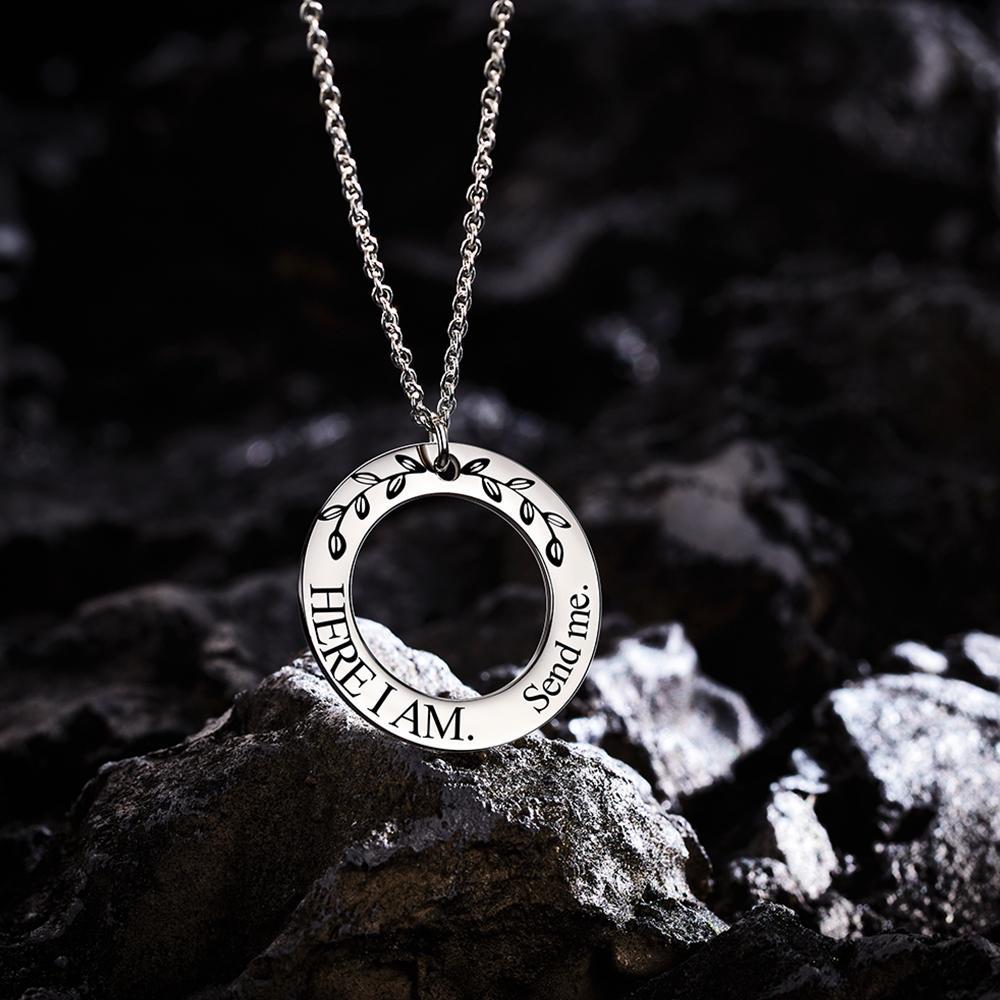 Custom Engraved Necklace Personalised Leaf Necklace Jewellery