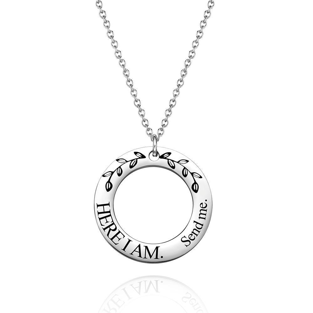 Custom Engraved Necklace Personalised Leaf Necklace Jewellery