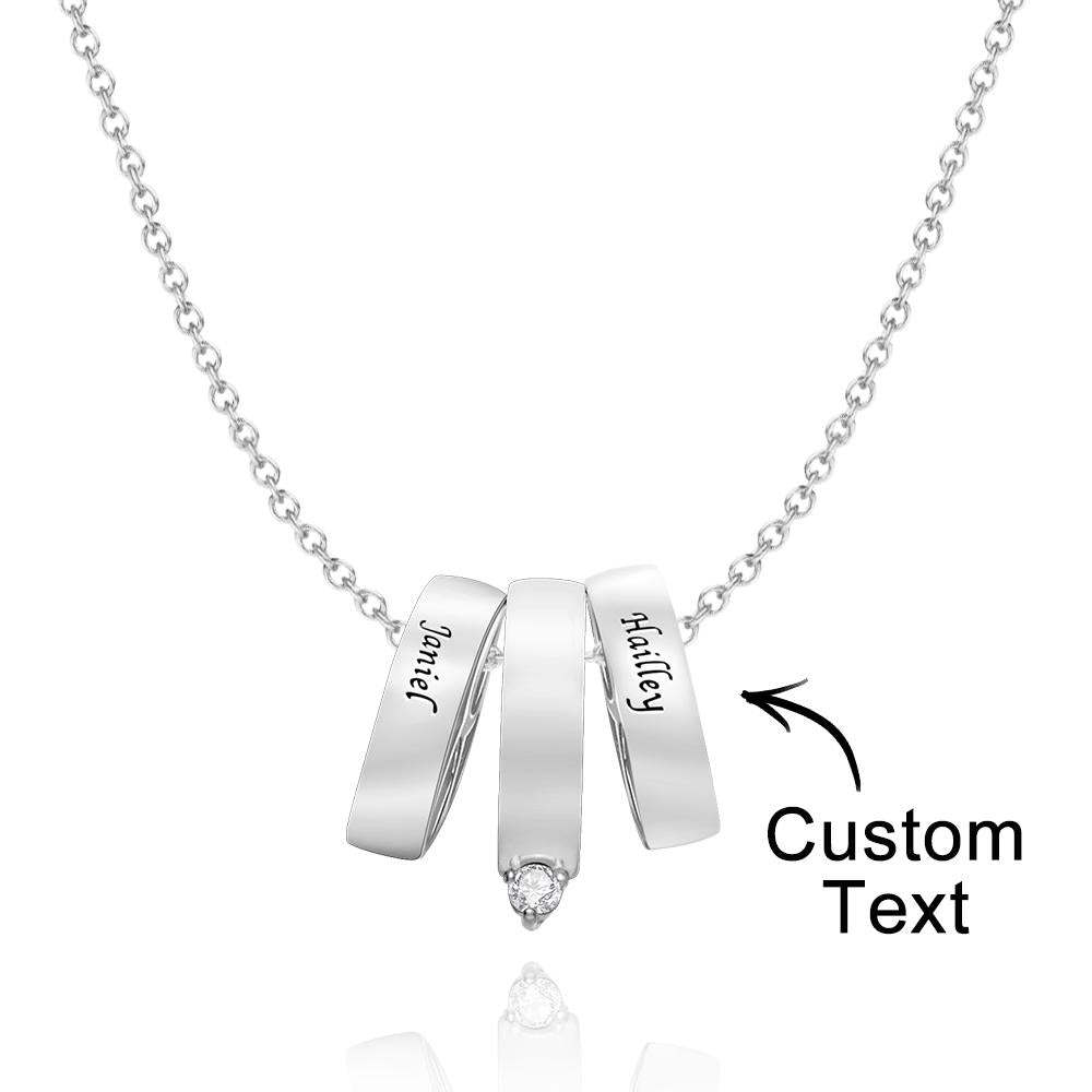 Custom Engraved Necklace Rhinestone Love Gifts - soufeeluk
