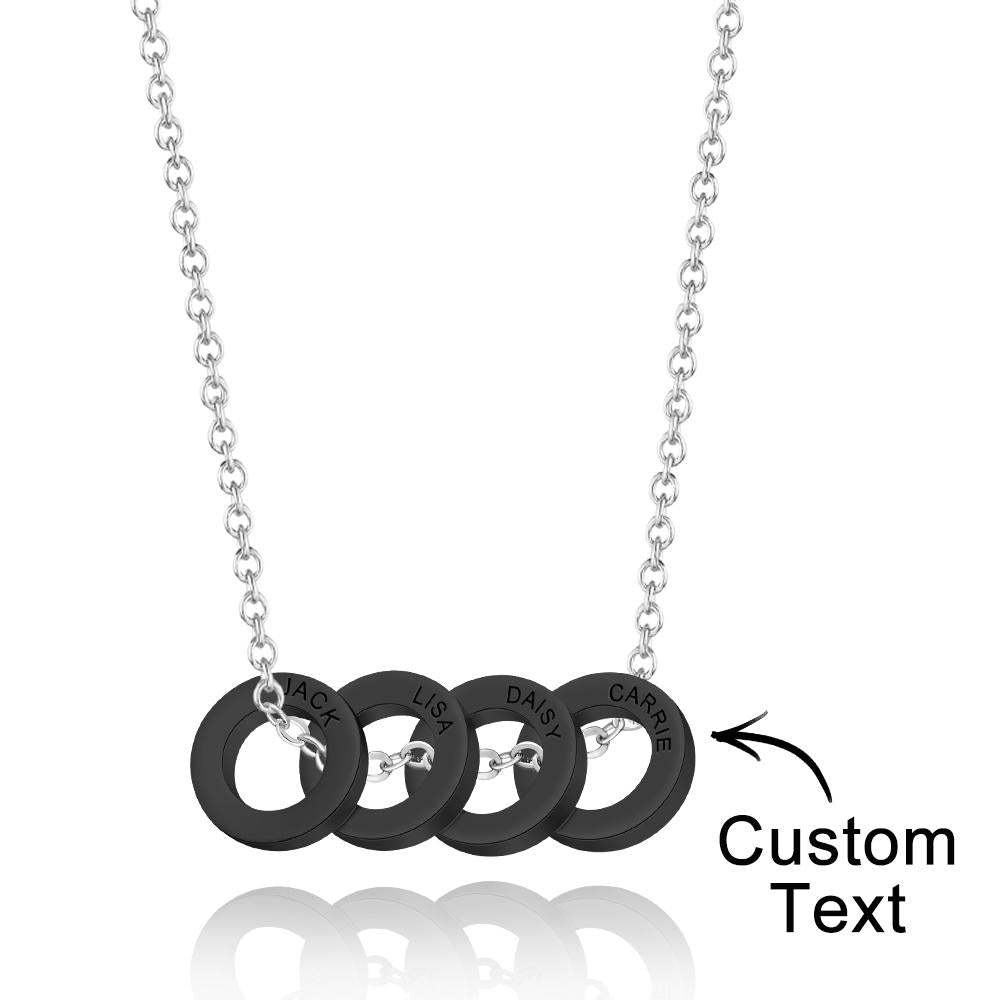 Custom Engraved Necklace Family Bead Necklace Gifts - soufeeluk